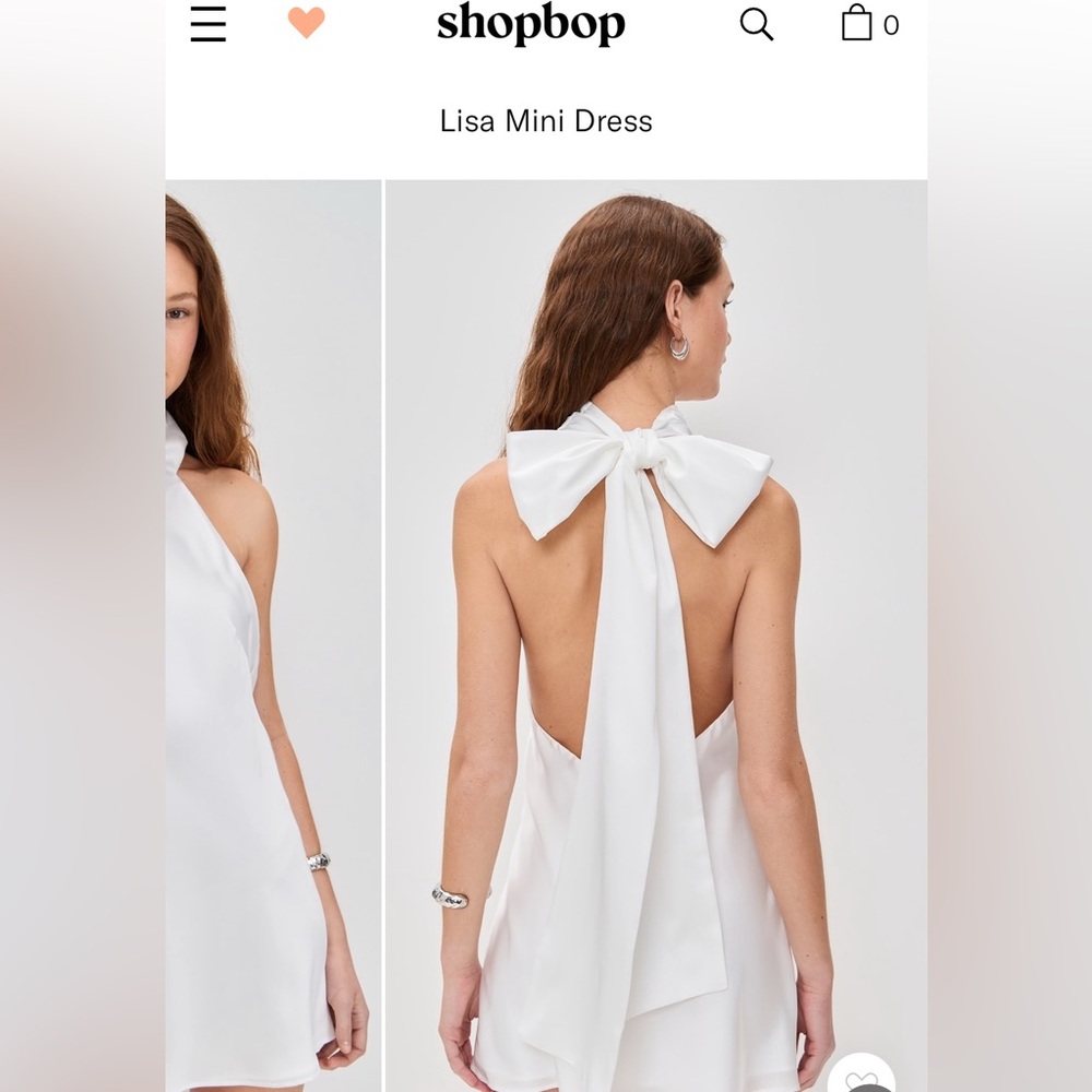 Show Me Your MuMu White Lisa Mini Dress with Bow Back